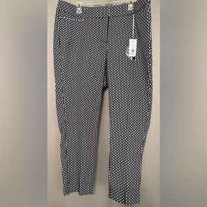 Blue pattern ankle pant